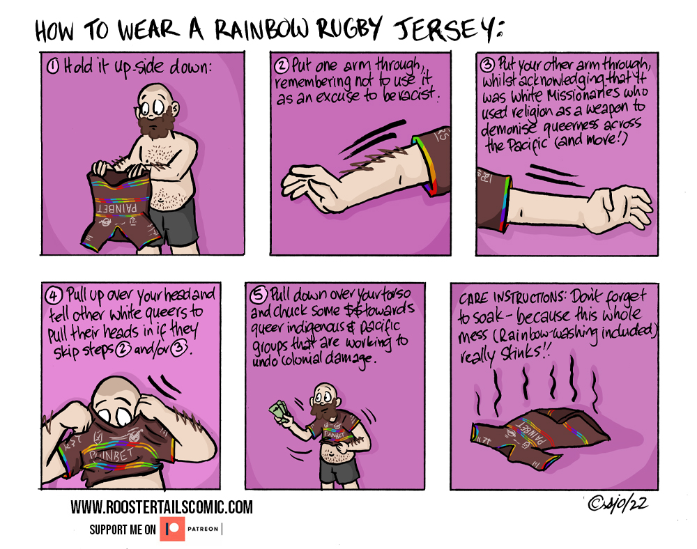 How to wear a rainbow rugby jersey